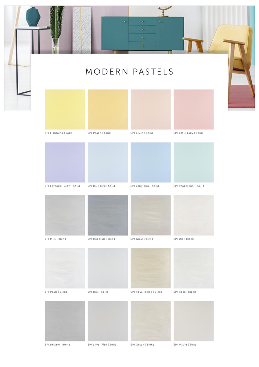 resin flooring pastel colours